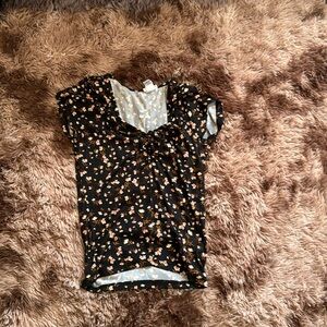 Black Flower tight top